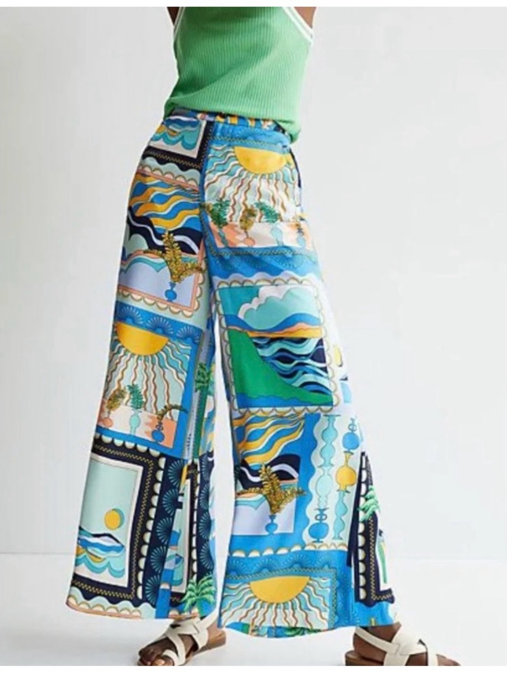 Maeve Sunshine Wide-Leg Pants Size 12